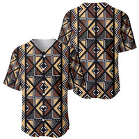 Mali Mud Cloth Legacy Pattern Baseball Jersey Ethnic Geometry Style - Wonder Print Shop