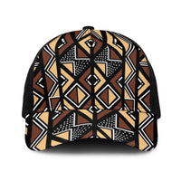 Mali Mud Cloth Legacy Pattern Baseball Net Cap Ethnic Geometry Style - Wonder Print Shop