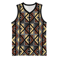 Mali Mud Cloth Legacy Pattern Basketball Jersey Ethnic Geometry Style - Wonder Print Shop