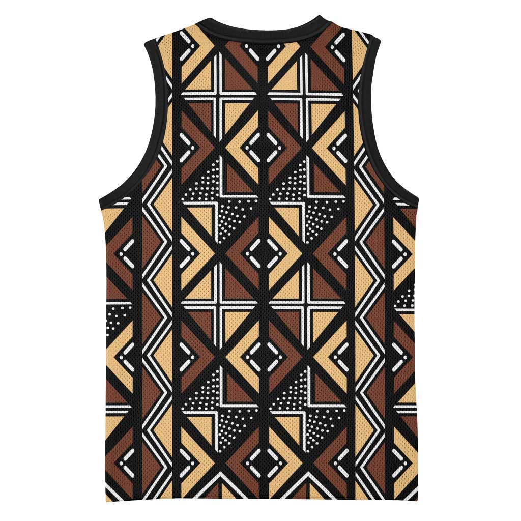 Mali Mud Cloth Legacy Pattern Basketball Jersey Ethnic Geometry Style - Wonder Print Shop