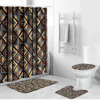 Mali Mud Cloth Legacy Pattern Bathroom Set Ethnic Geometry Style - Wonder Print Shop