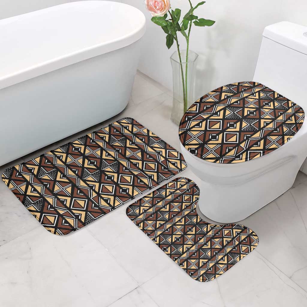 Mali Mud Cloth Legacy Pattern Bathroom Set Ethnic Geometry Style - Wonder Print Shop
