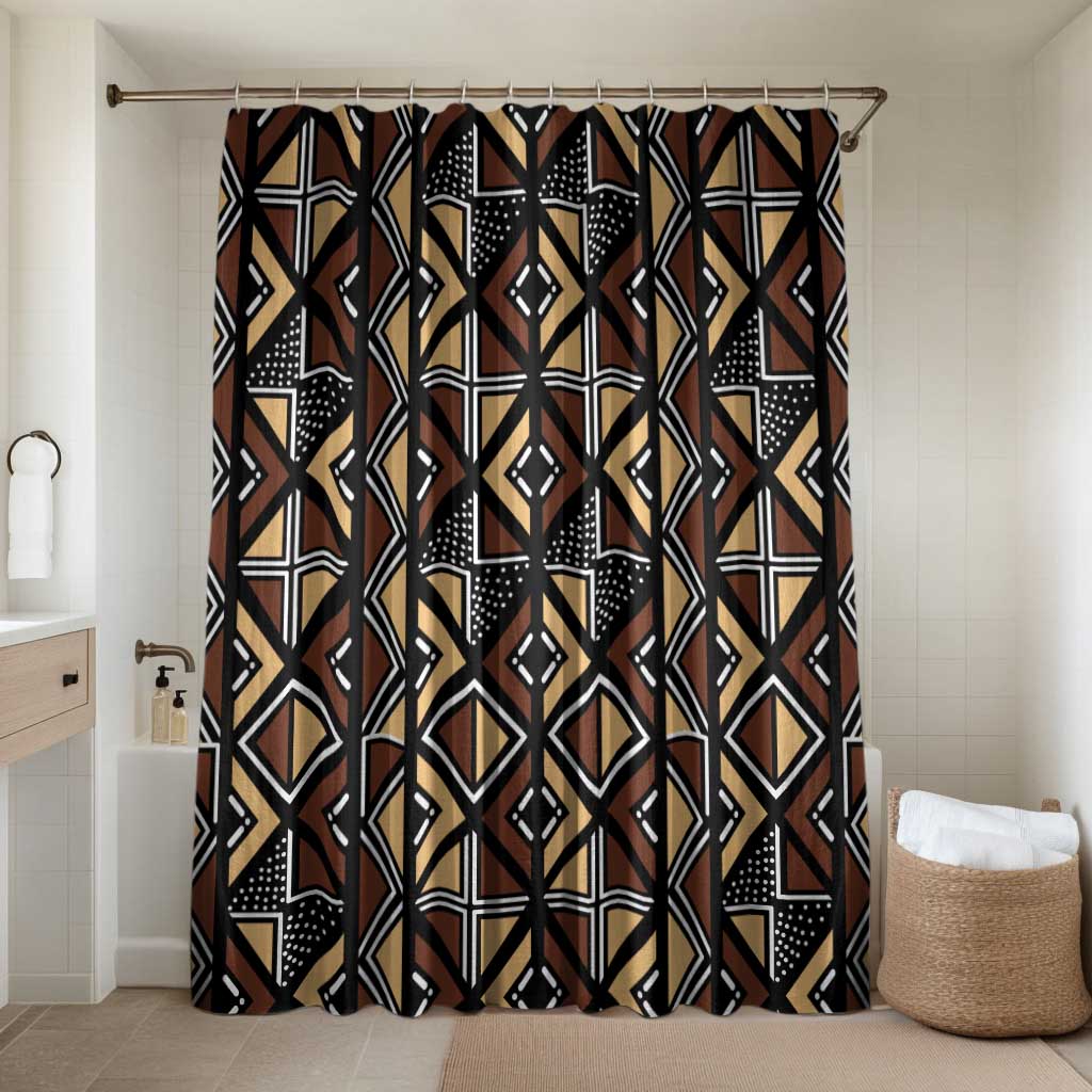 Mali Mud Cloth Legacy Pattern Bathroom Set Ethnic Geometry Style - Wonder Print Shop