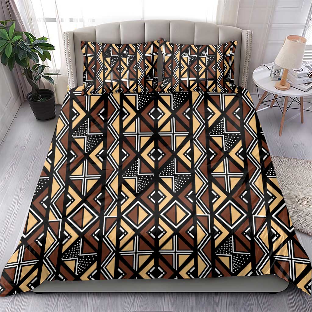 Mali Mud Cloth Legacy Pattern Bedding Set Ethnic Geometry Style - Wonder Print Shop