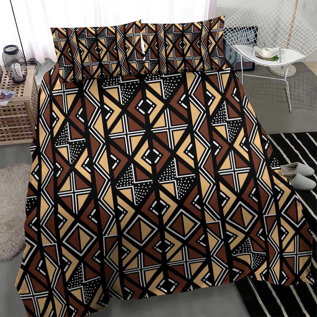 Mali Mud Cloth Legacy Pattern Bedding Set Ethnic Geometry Style - Wonder Print Shop