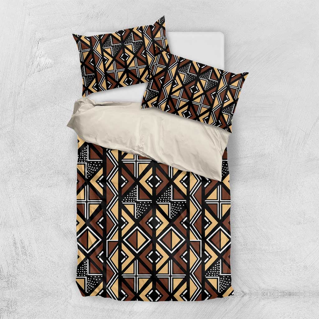 Mali Mud Cloth Legacy Pattern Bedding Set Ethnic Geometry Style - Wonder Print Shop
