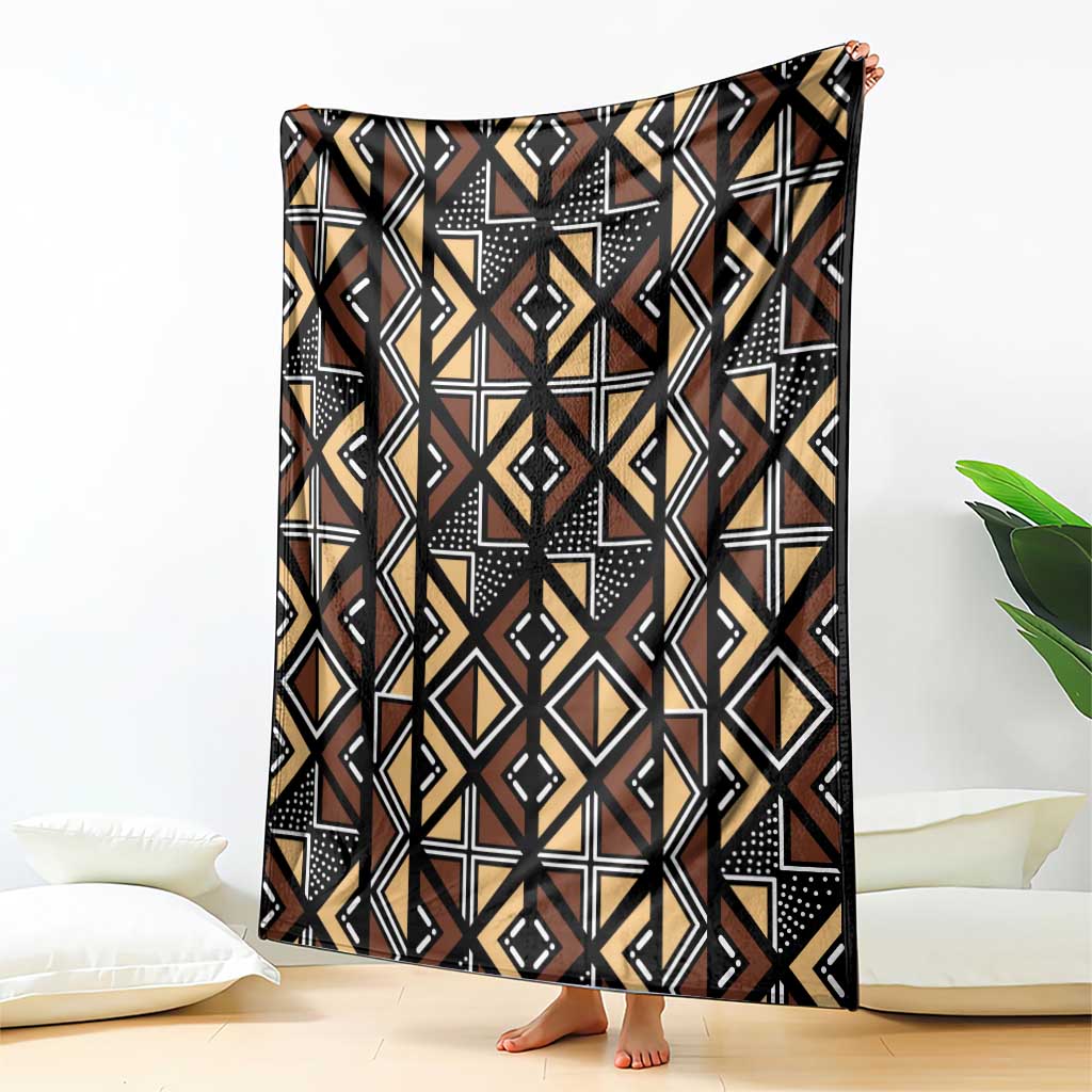 Mali Mud Cloth Legacy Pattern Blanket Ethnic Geometry Style - Wonder Print Shop