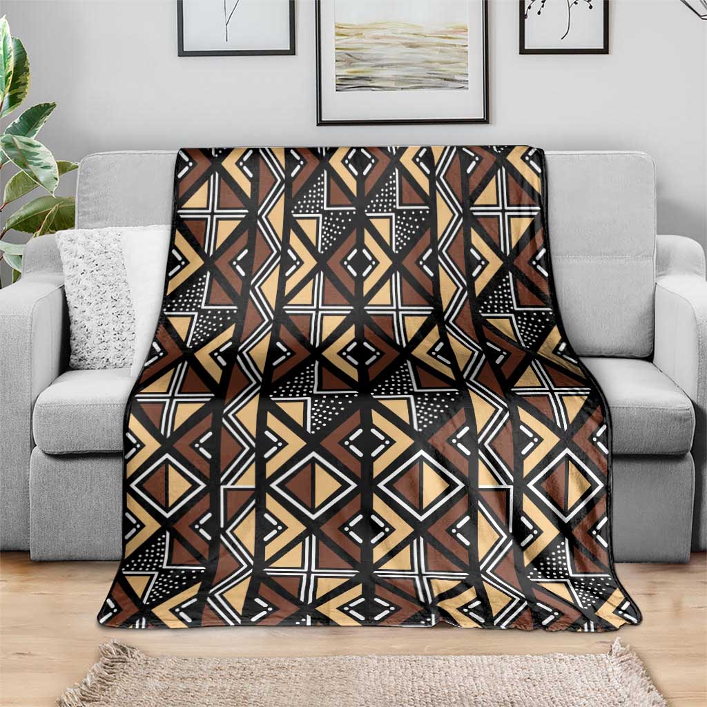 Mali Mud Cloth Legacy Pattern Blanket Ethnic Geometry Style - Wonder Print Shop