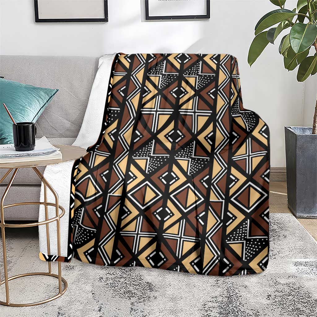 Mali Mud Cloth Legacy Pattern Blanket Ethnic Geometry Style - Wonder Print Shop