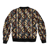 Mali Mud Cloth Legacy Pattern Bomber Jacket Ethnic Geometry Style - Wonder Print Shop