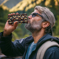 Mali Mud Cloth Legacy Pattern 4 in 1 Can Cooler Tumbler Ethnic Geometry Style - Wonder Print Shop