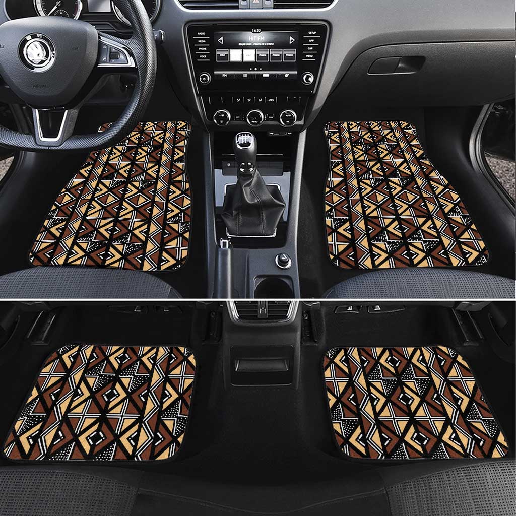 Mali Mud Cloth Legacy Pattern Car Mats Ethnic Geometry Style - Wonder Print Shop