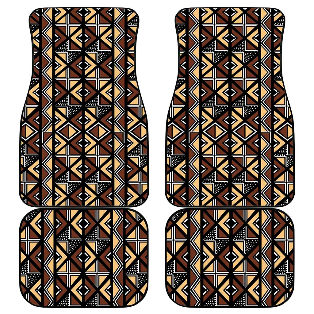 Mali Mud Cloth Legacy Pattern Car Mats Ethnic Geometry Style - Wonder Print Shop
