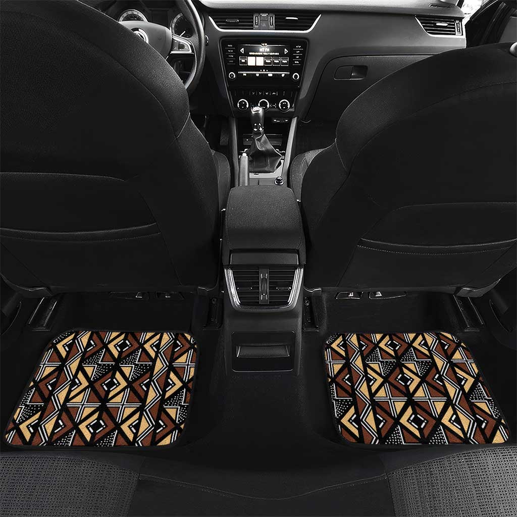 Mali Mud Cloth Legacy Pattern Car Mats Ethnic Geometry Style - Wonder Print Shop