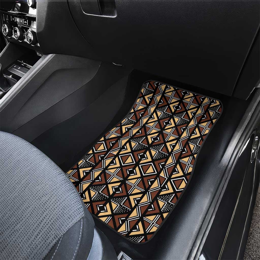 Mali Mud Cloth Legacy Pattern Car Mats Ethnic Geometry Style - Wonder Print Shop