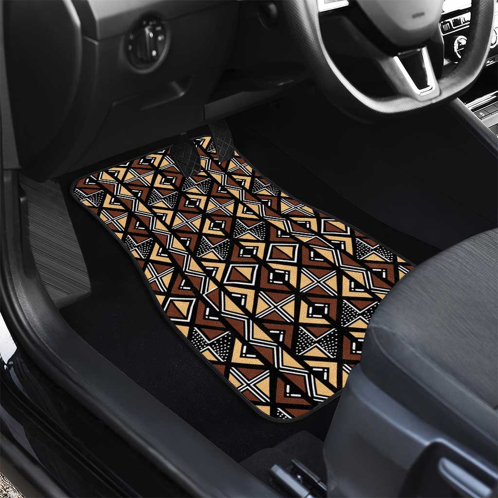 Mali Mud Cloth Legacy Pattern Car Mats Ethnic Geometry Style - Wonder Print Shop