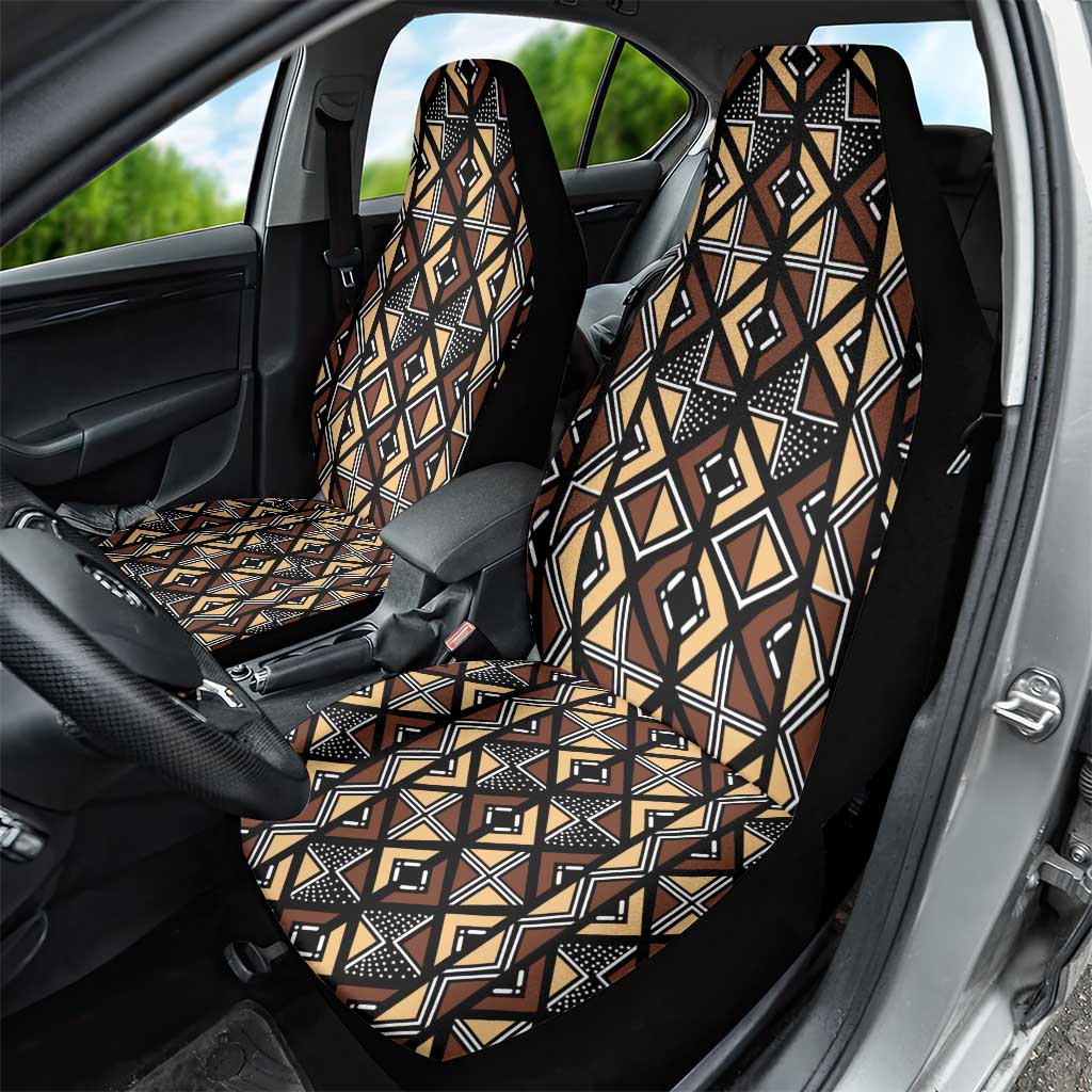 Mali Mud Cloth Legacy Pattern Car Seat Cover Ethnic Geometry Style - Wonder Print Shop
