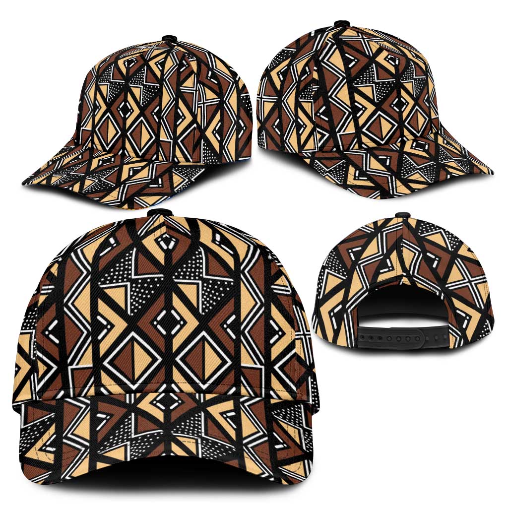 Mali Mud Cloth Legacy Pattern Classic Cap Ethnic Geometry Style - Wonder Print Shop