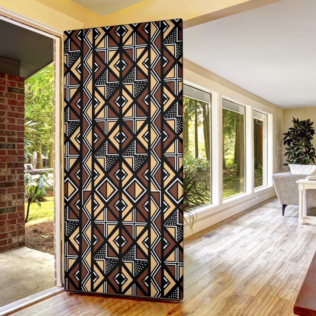Mali Mud Cloth Legacy Pattern Door Cover Ethnic Geometry Style - Wonder Print Shop
