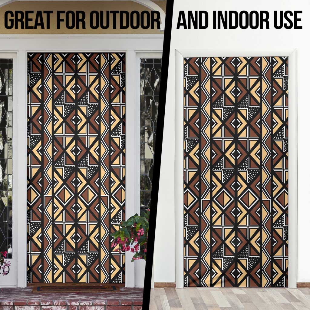 Mali Mud Cloth Legacy Pattern Door Cover Ethnic Geometry Style - Wonder Print Shop