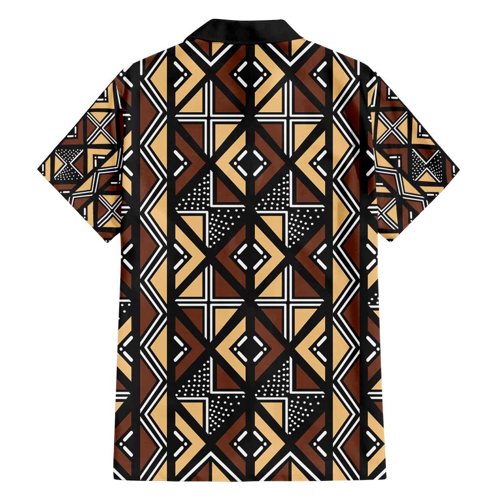 Mali Mud Cloth Legacy Pattern Family Matching Long Sleeve Bodycon Dress and Hawaiian Shirt Ethnic Geometry Style - Wonder Print Shop