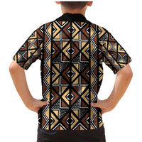 Mali Mud Cloth Legacy Pattern Family Matching Mermaid Dress and Hawaiian Shirt Ethnic Geometry Style - Wonder Print Shop