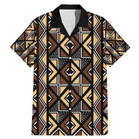 Mali Mud Cloth Legacy Pattern Family Matching Mermaid Dress and Hawaiian Shirt Ethnic Geometry Style - Wonder Print Shop