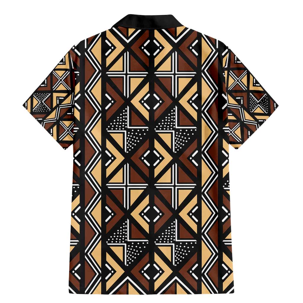 Mali Mud Cloth Legacy Pattern Family Matching Mermaid Dress and Hawaiian Shirt Ethnic Geometry Style - Wonder Print Shop