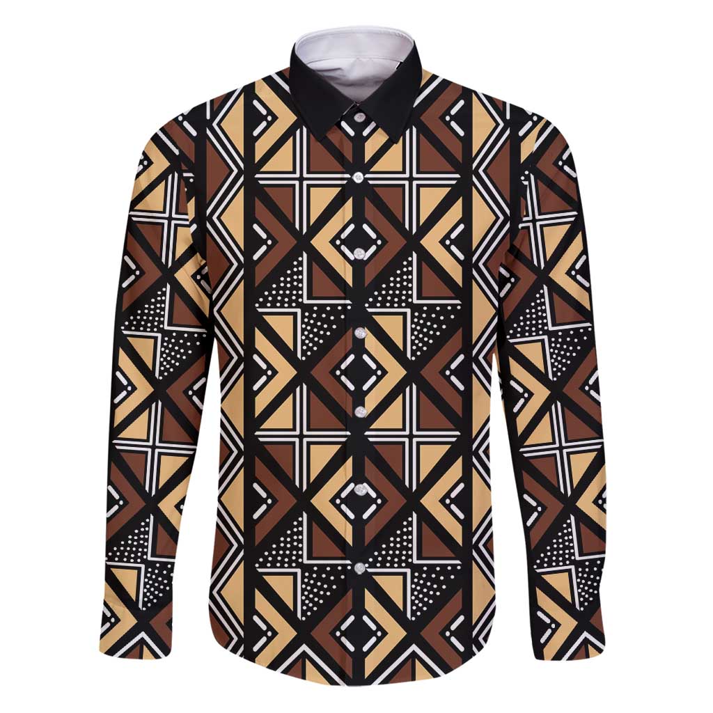 Mali Mud Cloth Legacy Pattern Family Matching Puletasi and Hawaiian Shirt Ethnic Geometry Style - Wonder Print Shop