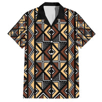 Mali Mud Cloth Legacy Pattern Family Matching Summer Maxi Dress and Hawaiian Shirt Ethnic Geometry Style - Wonder Print Shop