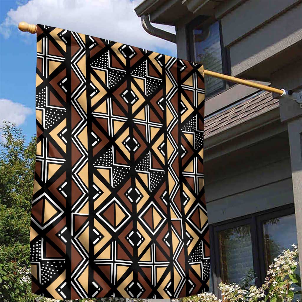 Mali Mud Cloth Legacy Pattern Garden Flag Ethnic Geometry Style - Wonder Print Shop