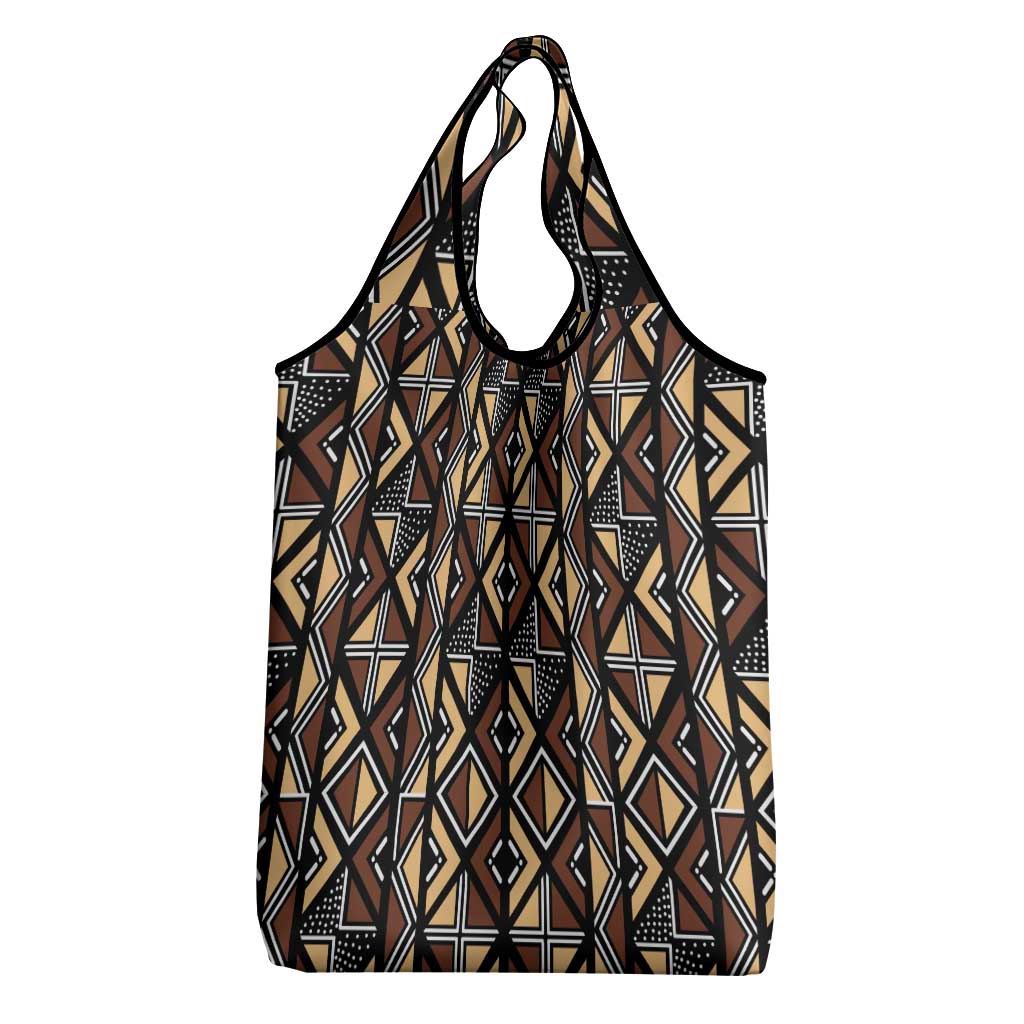 Mali Mud Cloth Legacy Pattern Grocery Bag Ethnic Geometry Style - Wonder Print Shop