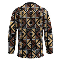 Mali Mud Cloth Legacy Pattern Hockey Jersey Ethnic Geometry Style - Wonder Print Shop