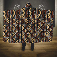 Mali Mud Cloth Legacy Pattern Hooded Blanket Ethnic Geometry Style - Wonder Print Shop
