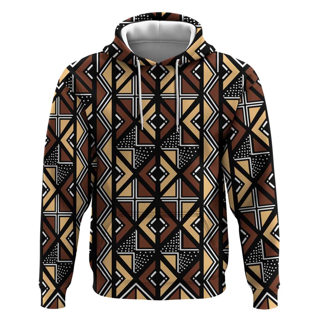 Mali Mud Cloth Legacy Pattern Hoodie Ethnic Geometry Style - Wonder Print Shop
