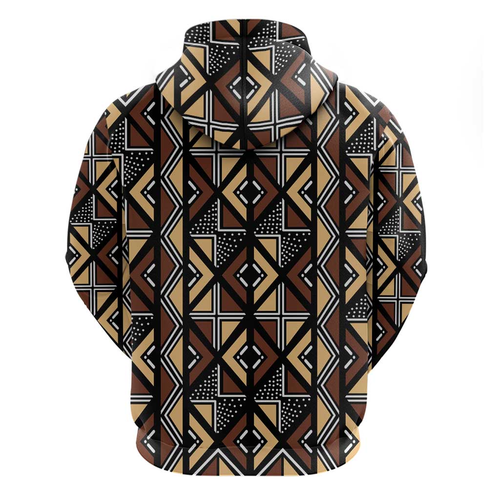 Mali Mud Cloth Legacy Pattern Hoodie Ethnic Geometry Style - Wonder Print Shop