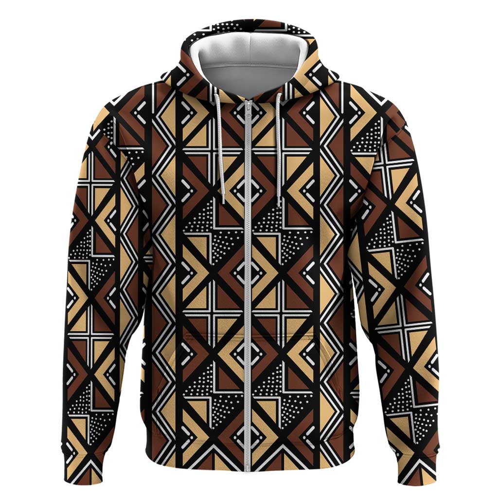 Mali Mud Cloth Legacy Pattern Hoodie Ethnic Geometry Style - Wonder Print Shop