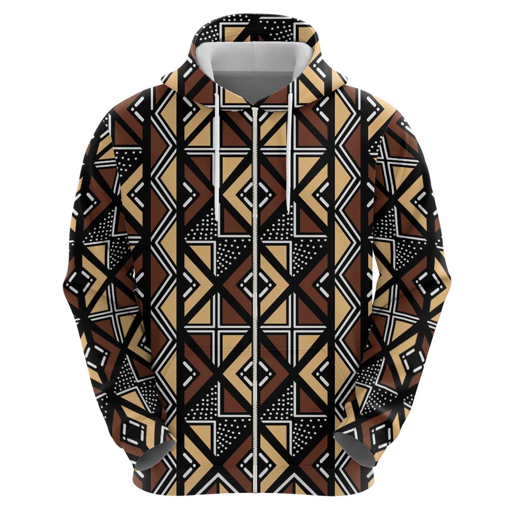 Mali Mud Cloth Legacy Pattern Hoodie Ethnic Geometry Style - Wonder Print Shop