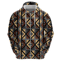 Mali Mud Cloth Legacy Pattern Hoodie Ethnic Geometry Style - Wonder Print Shop