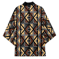 Mali Mud Cloth Legacy Pattern Kimono Ethnic Geometry Style - Wonder Print Shop