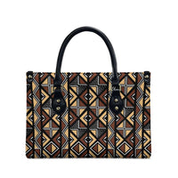 Mali Mud Cloth Legacy Pattern Leather Bag Ethnic Geometry Style - Wonder Print Shop