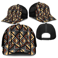 Mali Mud Cloth Legacy Pattern Mesh Trucker Cap Ethnic Geometry Style - Wonder Print Shop
