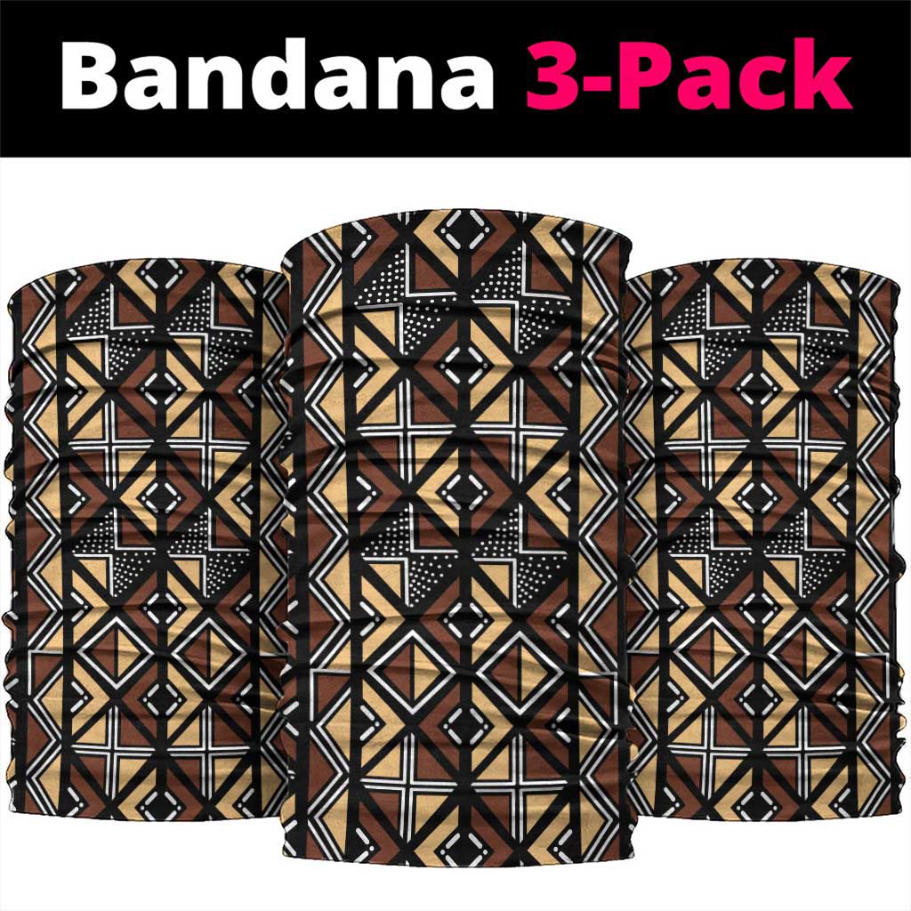 Mali Mud Cloth Legacy Pattern Neck Gaiter Ethnic Geometry Style - Wonder Print Shop