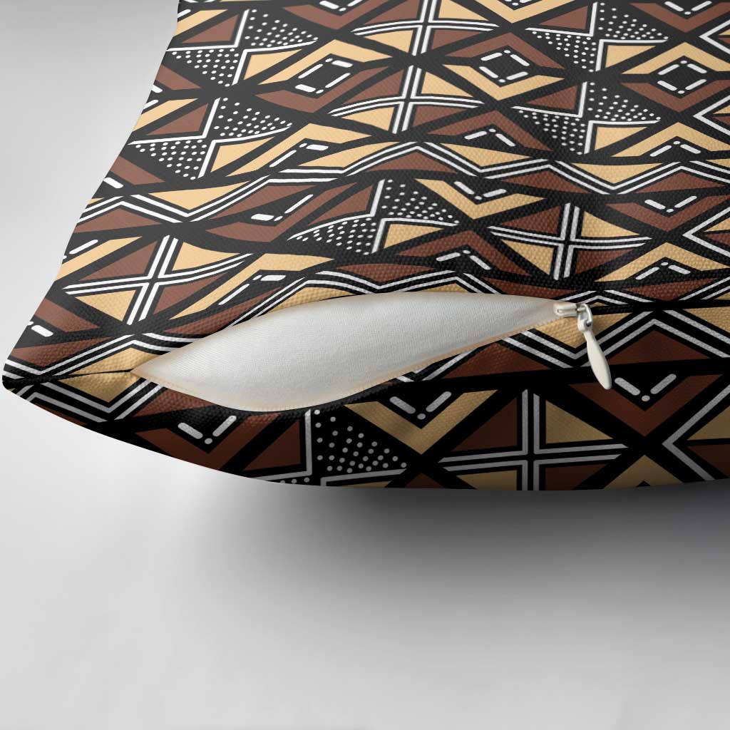 Mali Mud Cloth Legacy Pattern Pillow Cover Ethnic Geometry Style - Wonder Print Shop