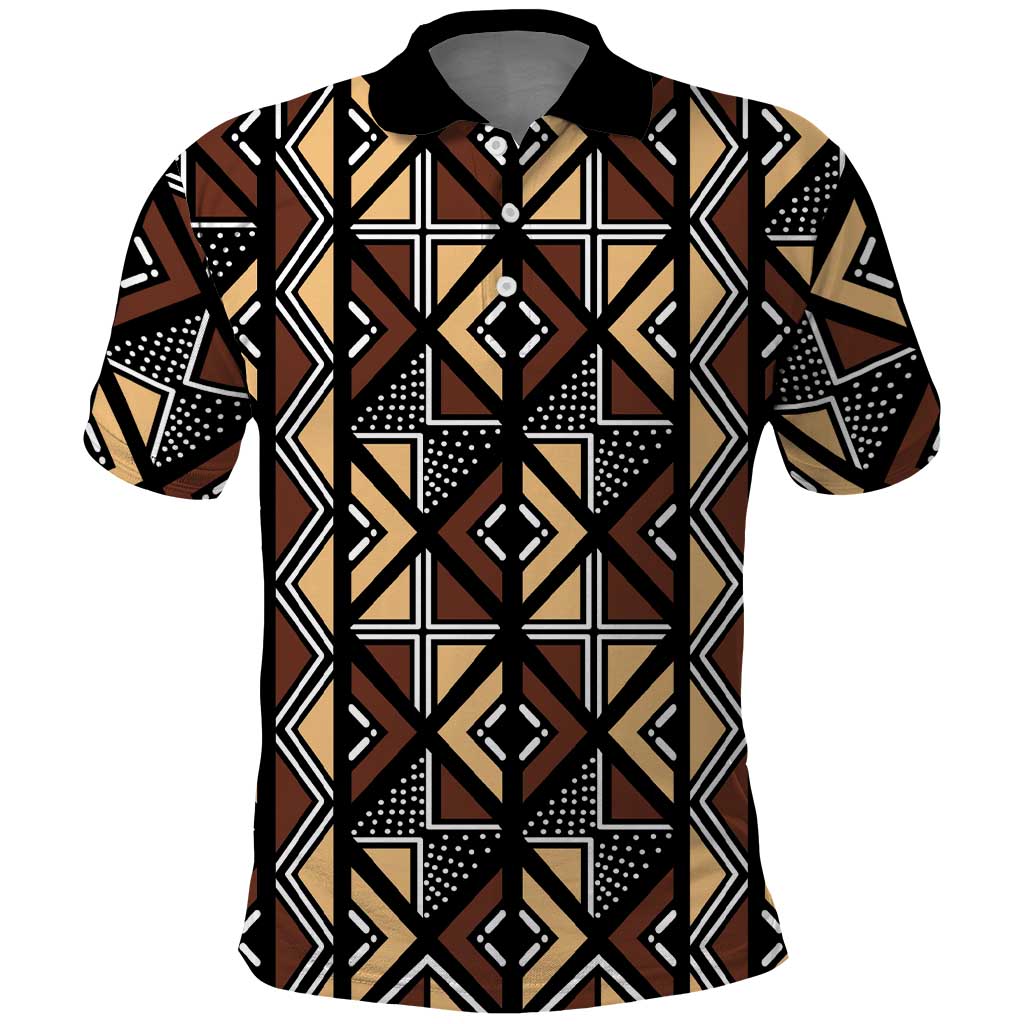 Mali Mud Cloth Legacy Pattern Polo Shirt Ethnic Geometry Style - Wonder Print Shop