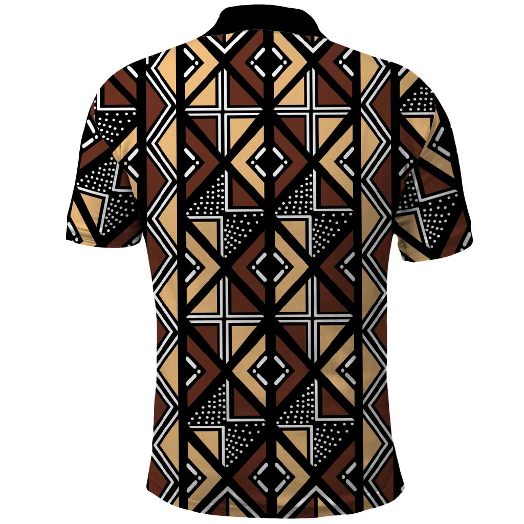 Mali Mud Cloth Legacy Pattern Polo Shirt Ethnic Geometry Style - Wonder Print Shop