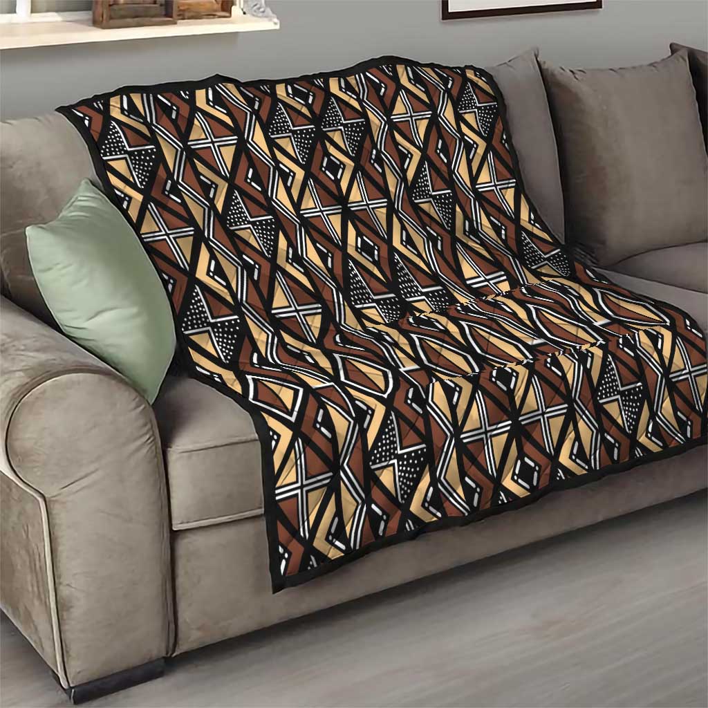 Mali Mud Cloth Legacy Pattern Quilt Ethnic Geometry Style - Wonder Print Shop