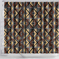 Mali Mud Cloth Legacy Pattern Shower Curtain Ethnic Geometry Style - Wonder Print Shop