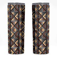 Mali Mud Cloth Legacy Pattern Skinny Tumbler Ethnic Geometry Style - Wonder Print Shop