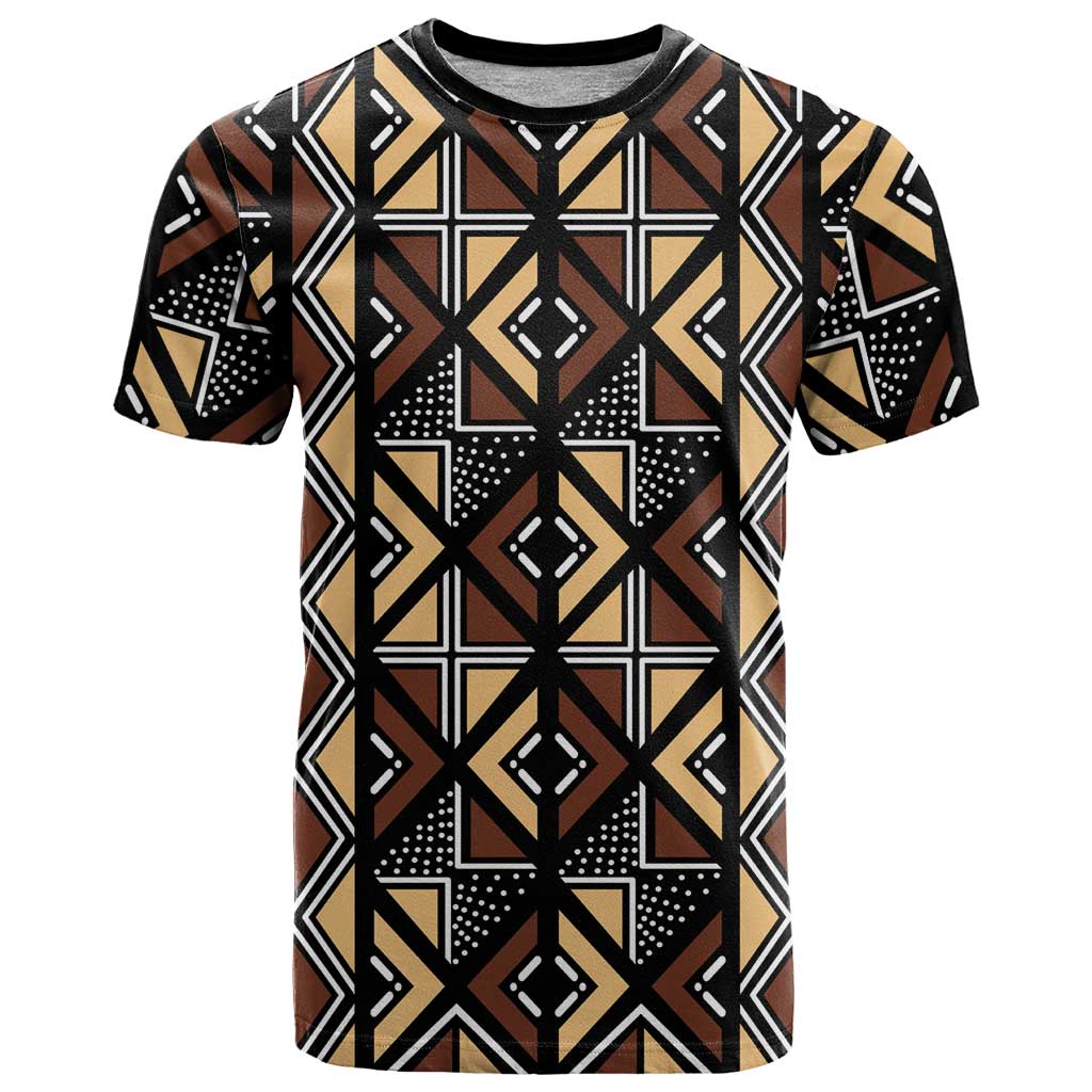 Mali Mud Cloth Legacy Pattern T Shirt Ethnic Geometry Style - Wonder Print Shop
